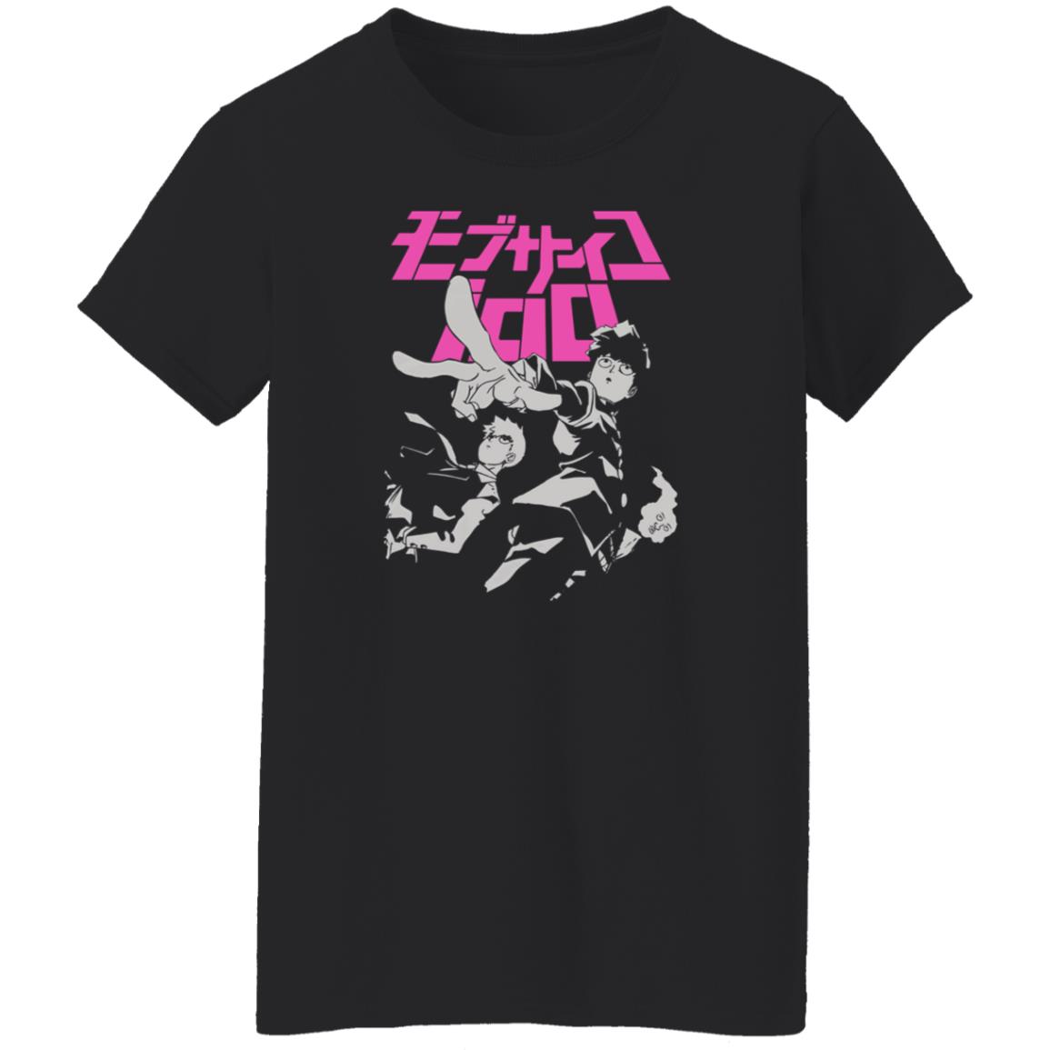 Mob Psycho 100 Merch Mob Psycho 100 Black Tee Shirt Mob Psycho 100 Merch Mob Psycho 100 Black Tee Shirt